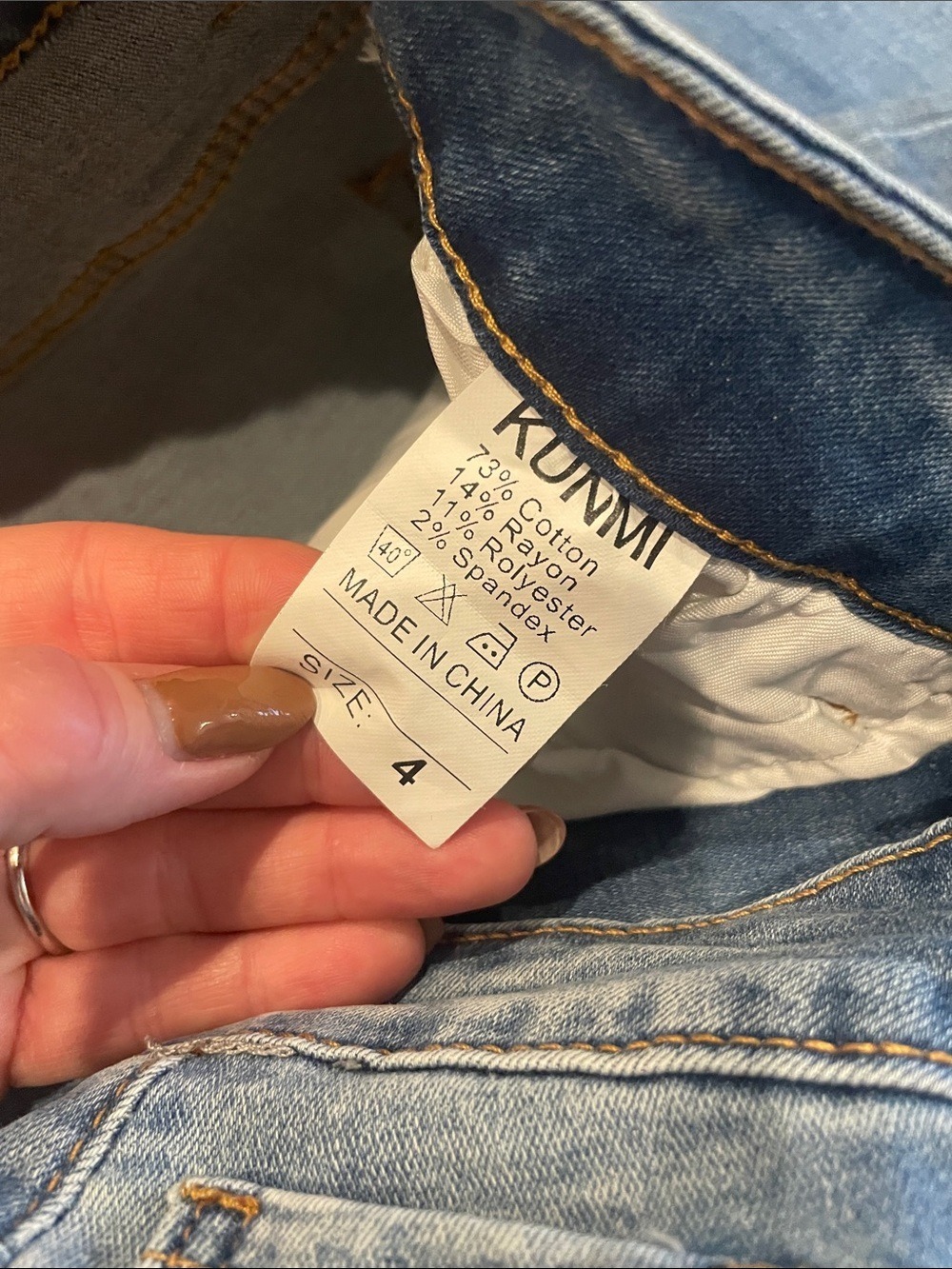 Amazon Women's Blue Flare Jeans - Mid Wash - Picture 5 of 5